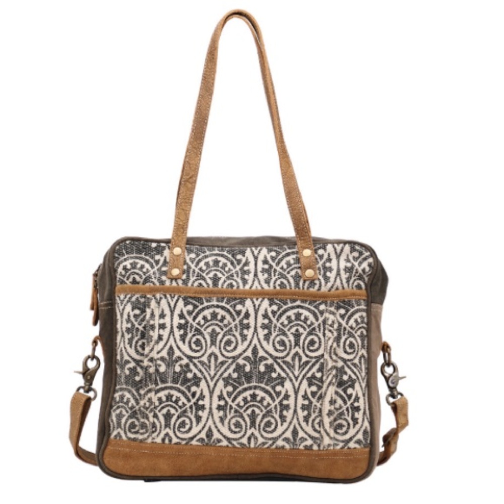Stipple Print Messenger Bag
